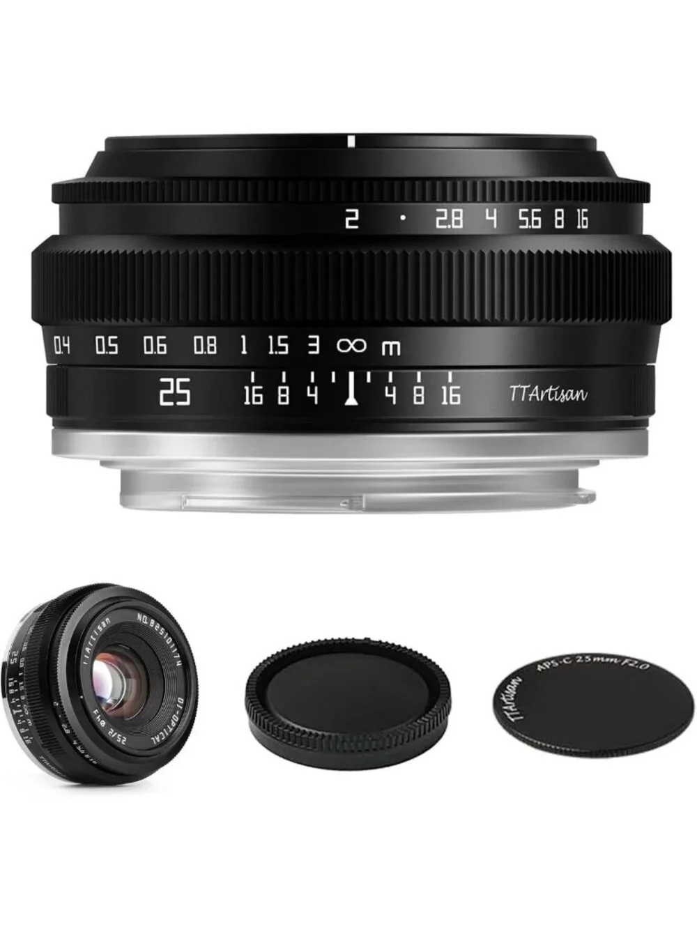 Wide-Angle 25mm F2 Camera Lens for M43 Mount | Large Aperture, APS-C Compatible